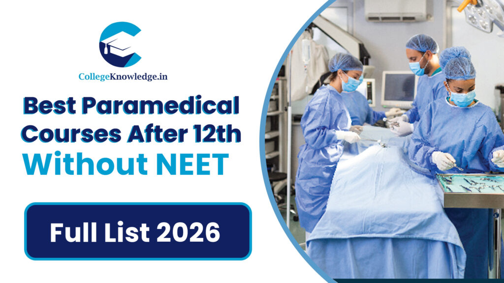 Best Paramedical Courses After 12th Without NEET (Full List 2026)