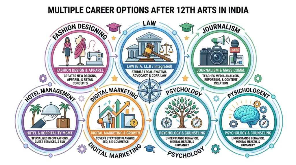 career options after 12th arts with high salary