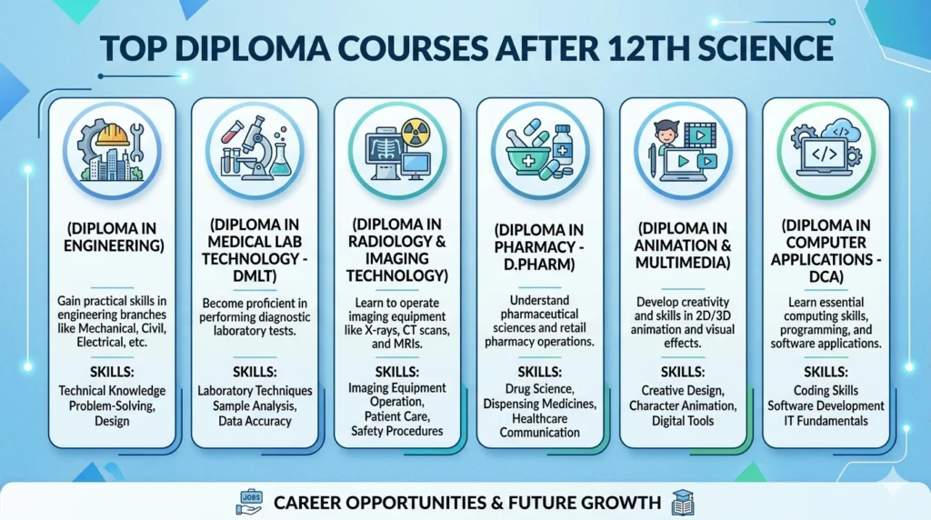 diploma courses after 12th science