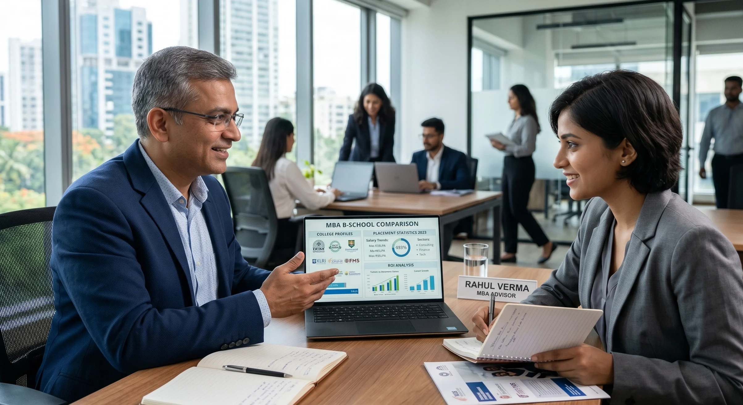 MBA counselor helping students shortlist the right business school